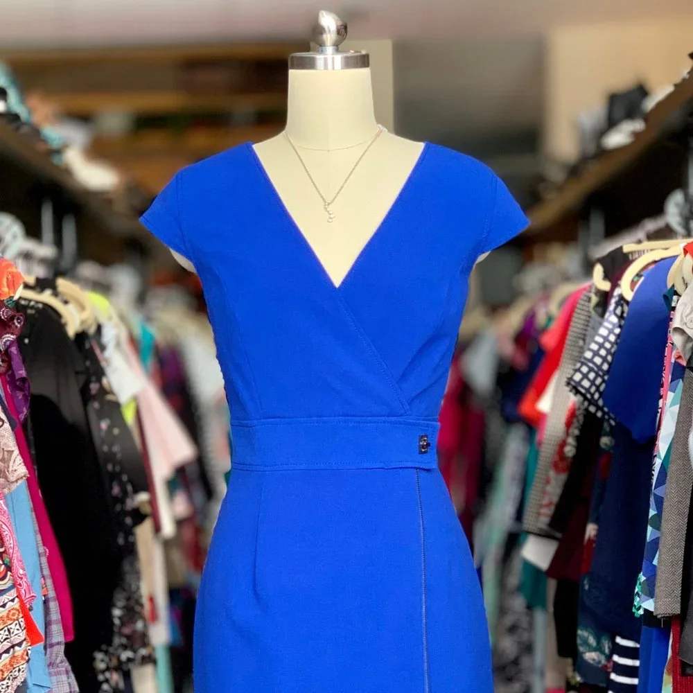 Calvin Klein Royal/Sapphire Blue Sheath Dress - Picture 1 of 2